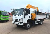 Бортовой грузовик Isuzu Elf (N-series) с КМУ XCMG SQS12