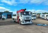 Бортовой грузовик Isuzu 4x2 манипулятором, гп: 10т