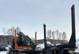 Лесовоз Урал с манипулятором и прицепом роспуском