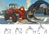 Лесозахват для фронтального погрузчика Komatsu WA380
