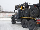 Лесовоз урал с манипулятором и прицепом
