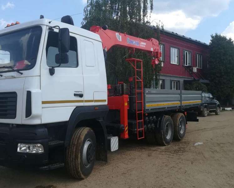 Бортовой автомобиль маз 6312С5 с кму Kanglim 1256