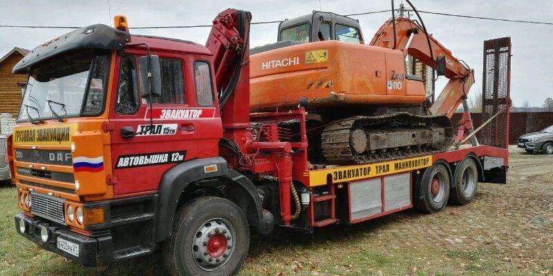 Грузовой эвакуатор, тралл, манипулятор даф 2500