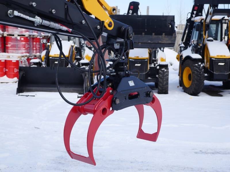 Лесозахват маятниковый на экскаватор-погрузчик Hidromek