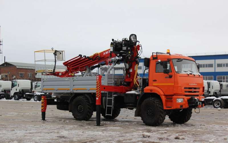 Кран-манипулятор на шасси камаз-43502-3026-45,4х4