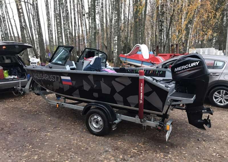 Лодка volzhanka 46 fish, mercury 60