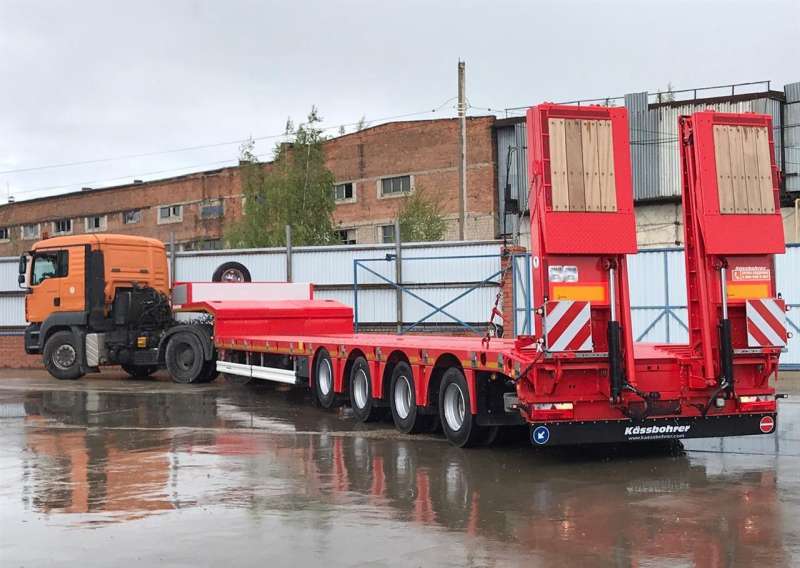 Kassbohrer LB4E трал 4 оси раздвижной 12 градусов