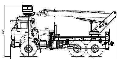 Автовышка псс 28м на шасси камаз 43118