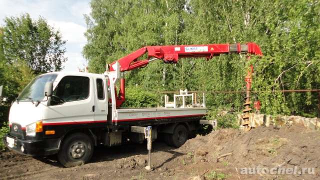 Ямобур, автовышка, манипулятор hyundai