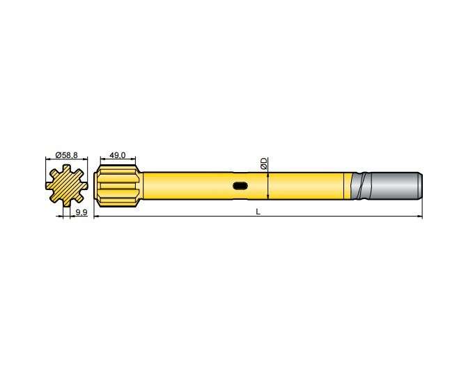 Хвостовик аналог SandvikTamrock HL 500, HL 500 S