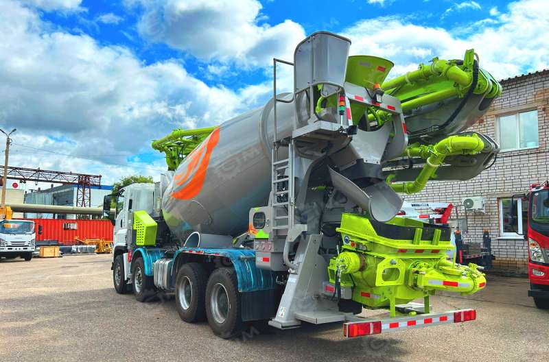 АБС Isuzu 8x4 дв 309 Kw, бочка 9м3 со стрелой 32 м