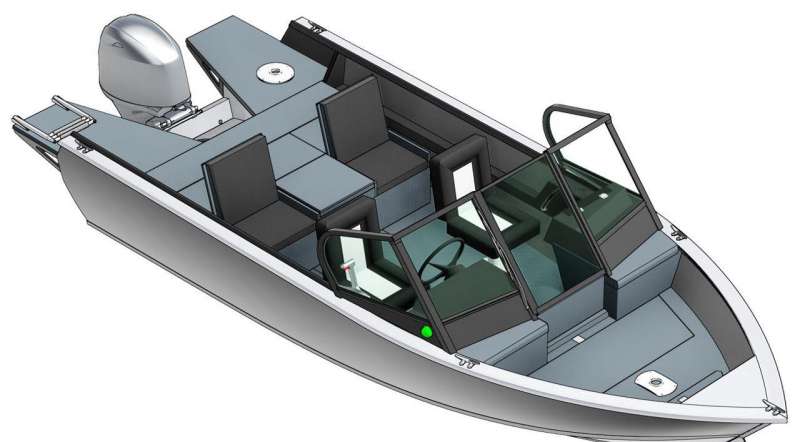Моторная лодка Салют-480 NEO Fish Pro + yamaha F60
