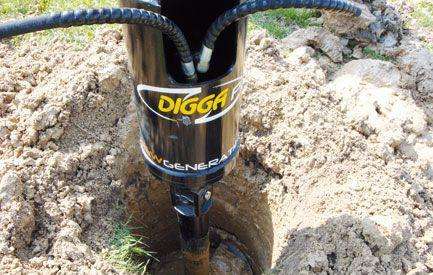 Гидробур digga на экскаватор-погрузчик JCB 3CX