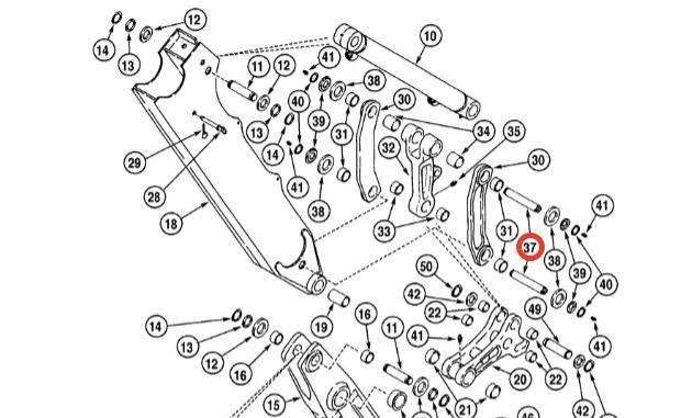 Палец тяги ковша Case 580 D146288