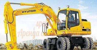 Услуги,аренда колёсного экскаватора Hyundai-200W-7