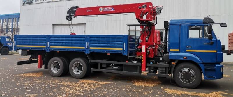 Бортовой камаз 65117 с кму 8 тонн Horyong HRS216