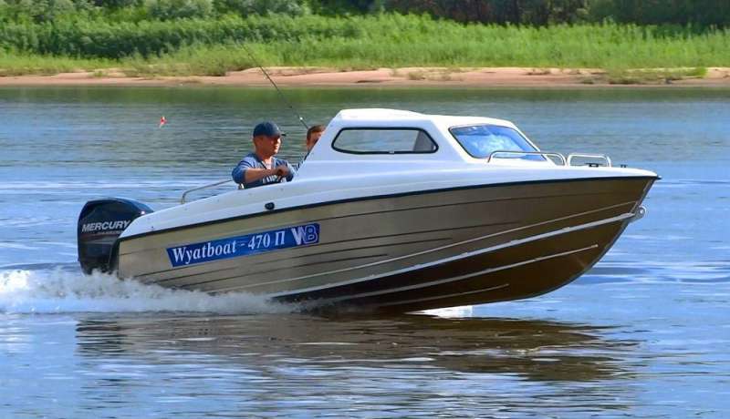 Новый катер с полурубкой Wyatboat 470П длина 4,9 м