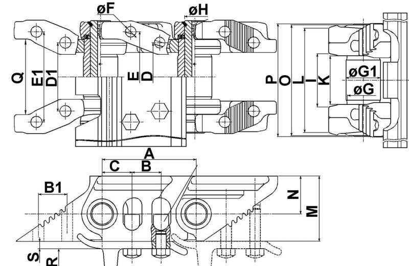Гусеница 44 зв., с башмаками 24 дм 11068116 PR764
