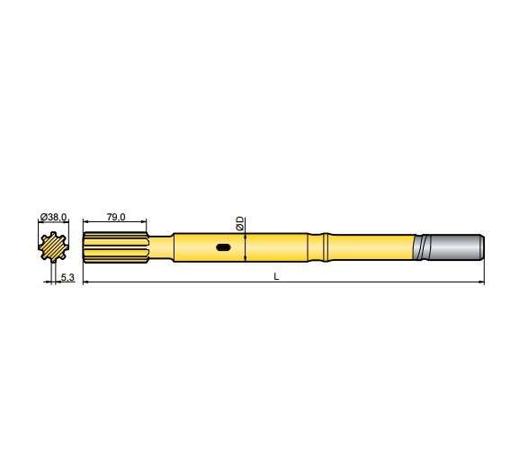 Хвостовик аналог Atlas Copco COP 1132