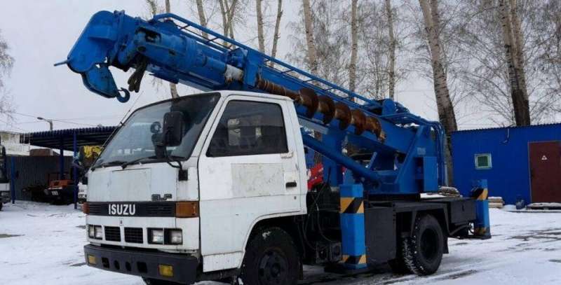 Автобуровая (ямобур) Isuzu Elf 1990 г. Aichi D502