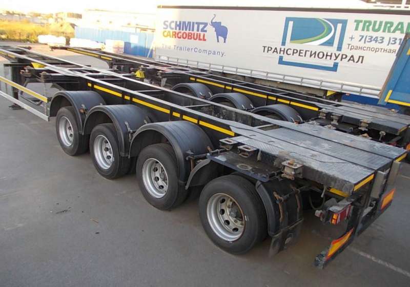 Контейнеровоз под танк-контейнера. 4 оси
