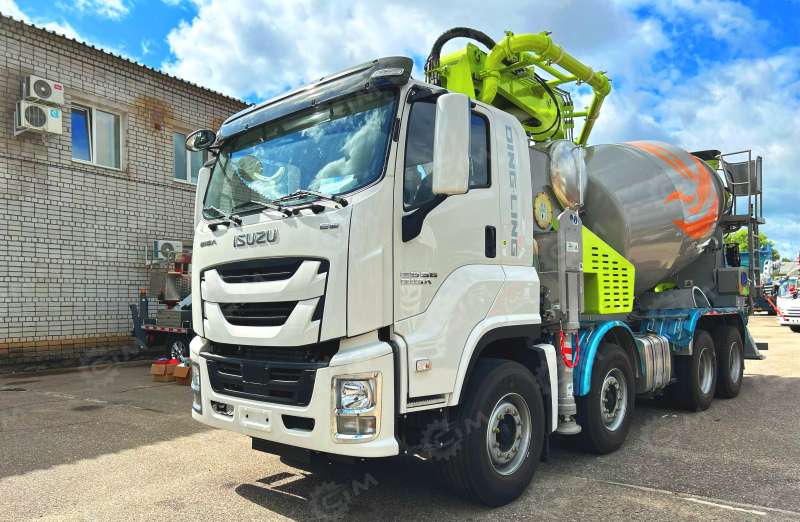Автобетоносмеситель на шасси Isuzu 8x4 дв 309 Kw, бочка