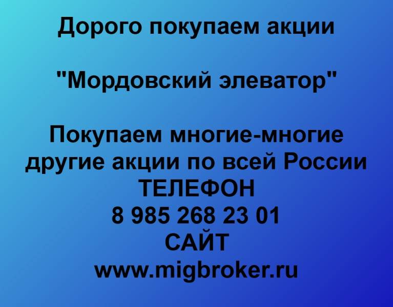 Покупаем акции «Мордовский элеватор»