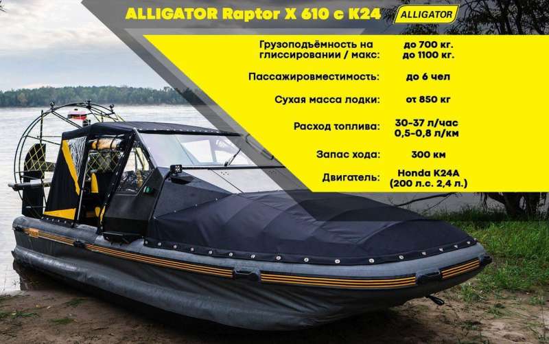 Аэролодка Alligator Raptor X 610