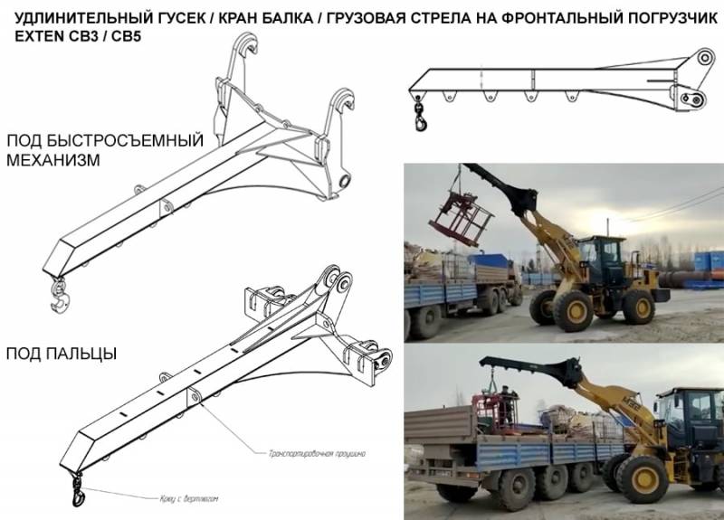 Стрела грузовая на фронтальный погрузчик Mitsuber ML333