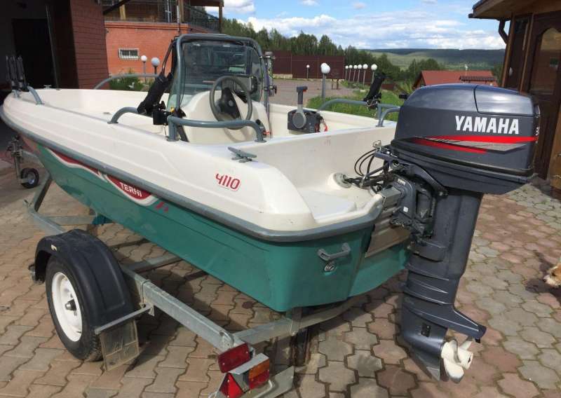 Финский катер terhi 4110 с yamaha 30 и прицепом