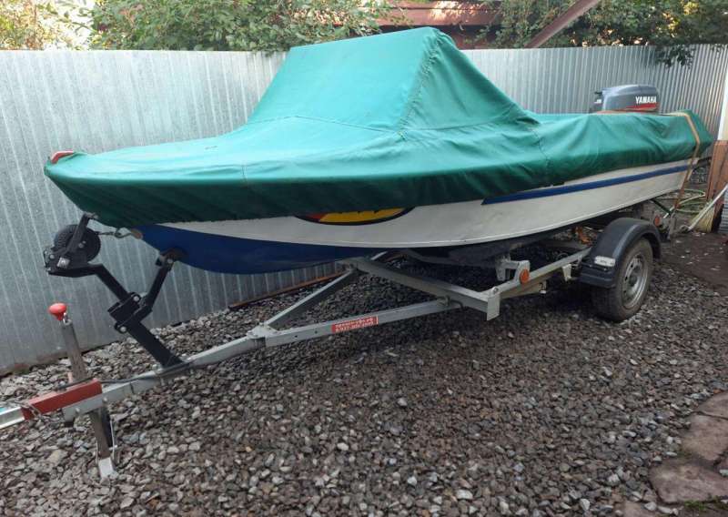 Катер крым с мотором ямаха 25 +прицеп