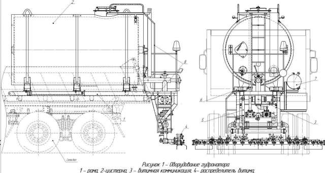 Схема отопительной системы автогудронатора д 251