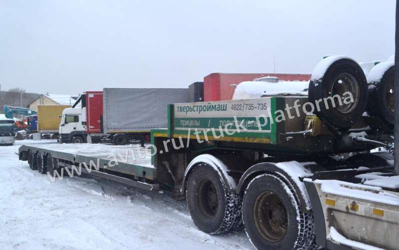Полуприцеп тяжеловоз трал Тверьстроймаш 99393