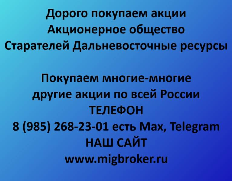 Покупаем акции «Старателей Дальневосточные ресурсы»