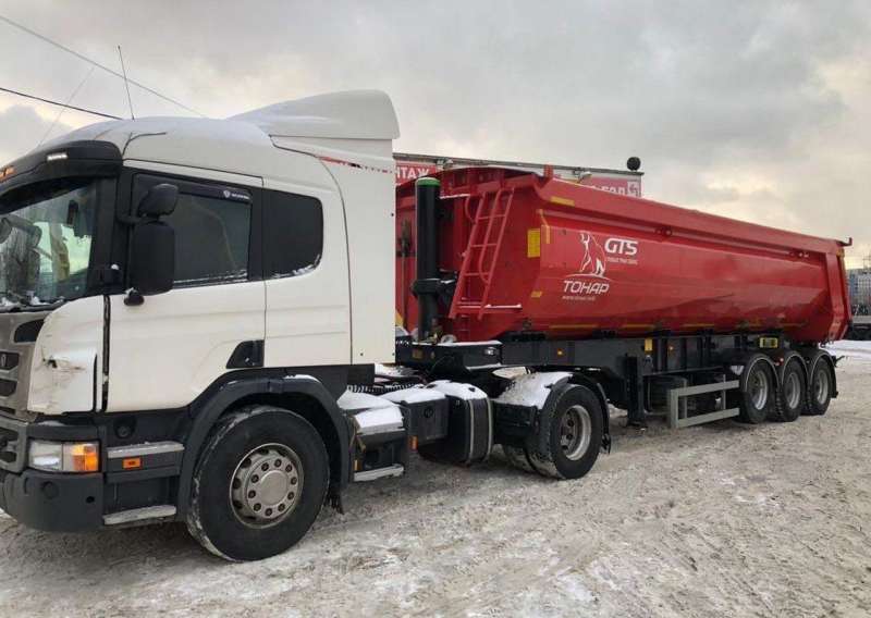 Scania P400 с полуприцепом, 2014