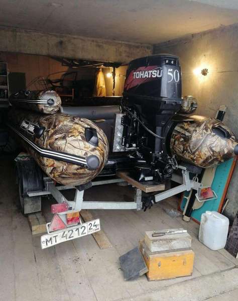 Водомет Хатанга 475,на тохатсу 50 eptos с прицепом