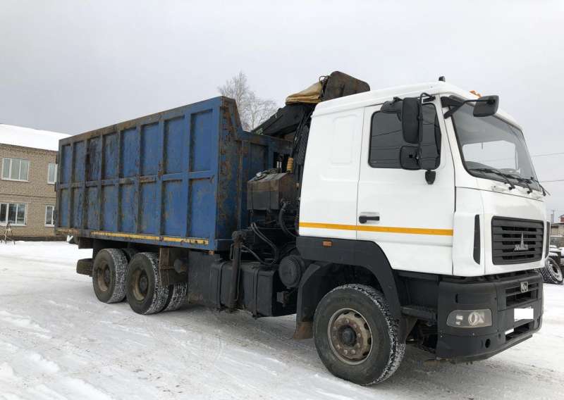 Ломовоз маз самосвал с манипулятором 2014 г.в