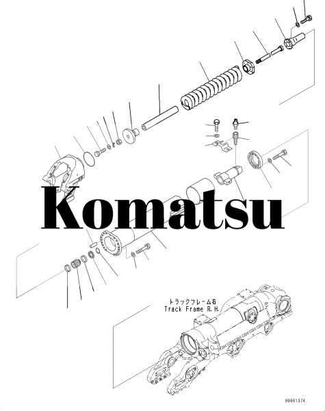 Корпус натяжителя (195-30-51401) для бульдозера komatsu