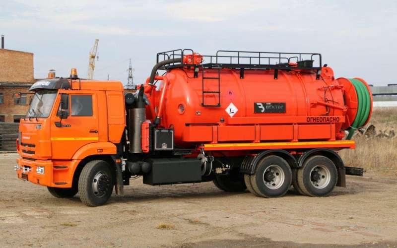 Илососная машина нпо вектор акнс-14 на шасси камаз