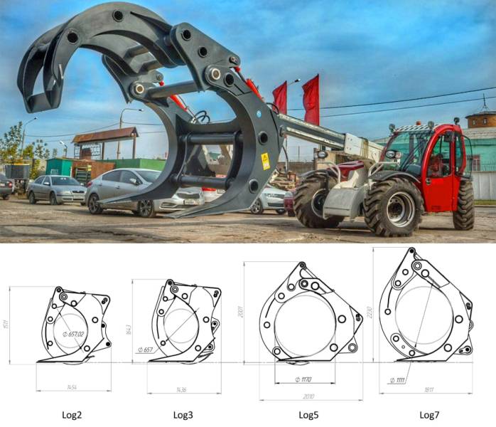 Лесозахват для фронтального погрузчика SEM 655D