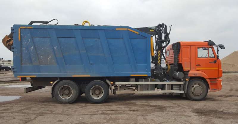 Ломовоз с кму на базе камаз 65115, 2018 год