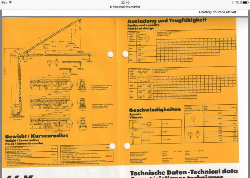 Башенный кран.tower cranes liebherr 66 K