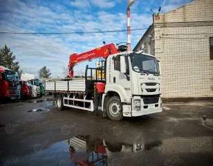 Бортовой грузовик Isuzu 4x2 дв 151kw гп 10 тонн c кму V