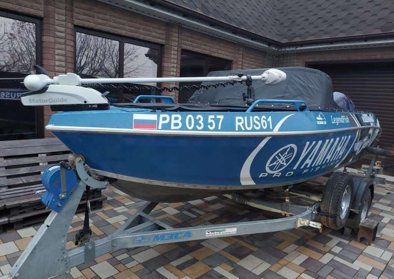 Лодка Волжанка Легендфиш 49+мотор Ямаха 70