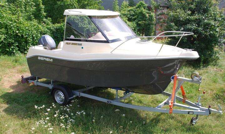Катер geremi pilot house 500(новый) с прицепом