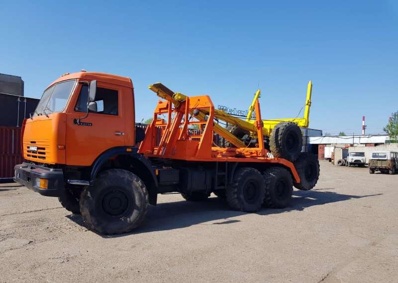 Камаз 43118, прицеп роспуск, лесовоз