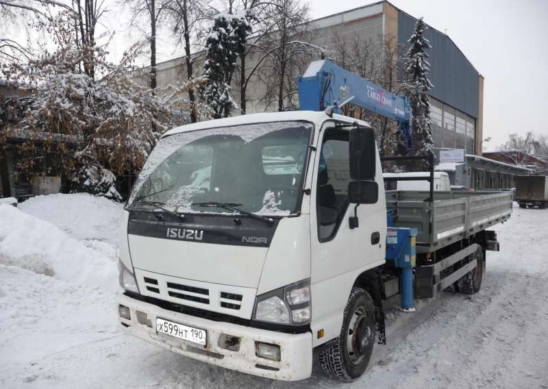 Isuzu NQR75 манипулятор tadano кран борт 2008 г