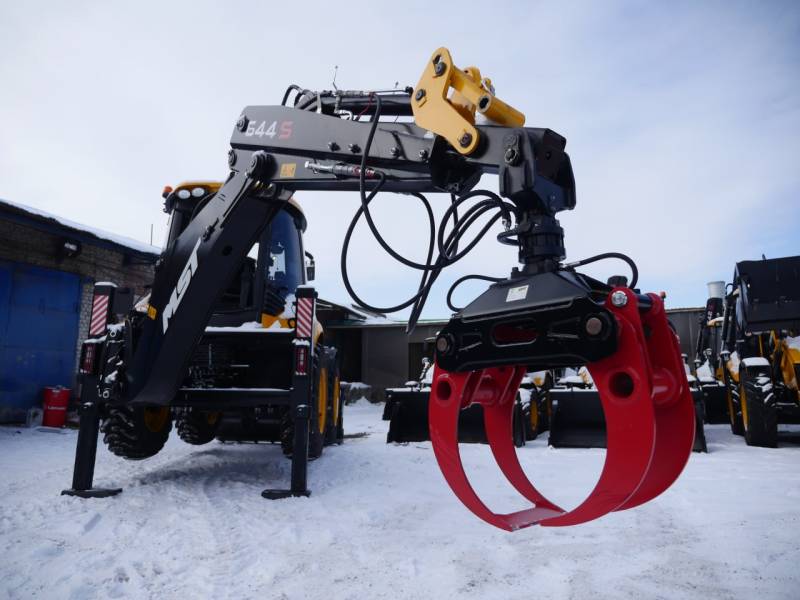 Лесозахват маятниковый на экскаватор-погрузчик MST