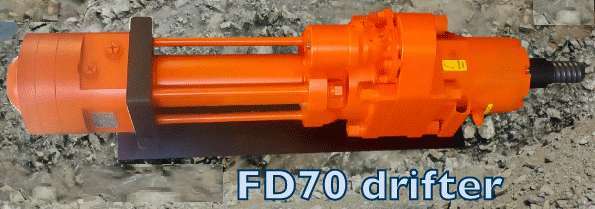 Гидравлический бурильный молоток (rock drifter) fd70
