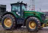 Трактор John Deere 7730 с бульдозерным отвалом в Переславле-Залесском